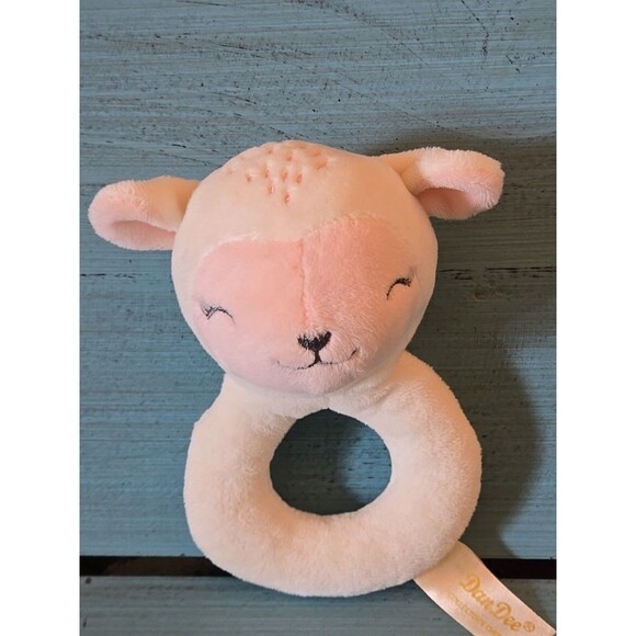 Dan Dee Lamb Easter Baby Rattle Ring Plush 5"  With A Small Size Ring For Hand - Picture 6 of 6